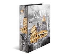 HERMA Archivador de anillas con palanca Ciudades de tendencia con motivo Roma, A4, 70 mm, con estampado interior, 1 carpeta con motivos