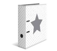HERMA Archivador de anillas con palanca Estrellas con motivo Puntos blancos, A4,