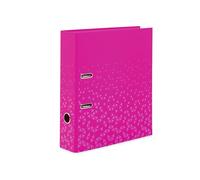 HERMA Archivador de anillas para niños, tamaño A4, color rosa, 5 unidades, 7 cm de ancho, con patrón, color liso con acabado brillante e impresión interior para niños y niñas