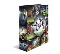 HERMA Archivador de anillas para niños y niñas, tamaño A4, 10 unidades, 7 cm de ancho, con diseño deportivo, coloridas carpetas con impresión interior