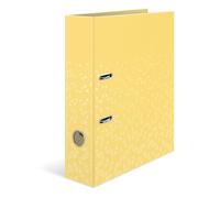 HERMA Archivador de palanca tamaño A4, color amarillo, paquete de 5, lomo de 70 mm, carpeta resistente con diseño de patrón, acabado brillante e impresión interior, carpeta de anillos para niños,
