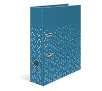 HERMA Archivador de palanca tamaño A4, color azul, paquete de 5, lomo de 70 mm, carpeta resistente con diseño de patrón, acabado brillante e impresión interior, carpeta de anillos para niños, carpeta