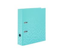 HERMA Archivador de palanca tamaño A4, color turquesa, paquete de 5, lomo de 70 mm, carpeta resistente con diseño de patrón, acabado brillante e impresión interior, carpeta de anillos para niños