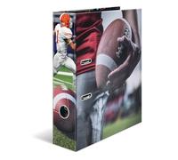HERMA Archivador de palanca tamaño A4 con diseño deportivo de fútbol americano, paquete de 5, lomo de 70 mm, con acabado brillante e impresión interior, carpeta de anillos para niños, carpeta de