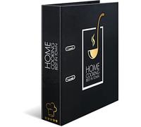 HERMA Archivador de recetas para recetas propias con motivo de cocina casera, tamaño A4, lomo de 70 mm, con adornos dorados y registro de 6 piezas, 1 carpeta