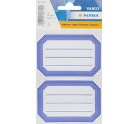 HERMA Book labels 82x55mm blue frame lined 6 sh. - etiquetas engomadas decorativas