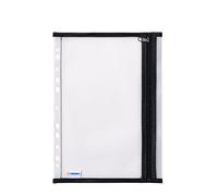 HERMA Carpeta para Documentos A4 con Cremallera, Bolsillo Impermeable con Cremallera, Carpeta de plástico Perforada con Cierre y Cremallera, Semitransparente, 32 x 23 cm