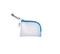 HERMA Carpeta para documentos A7 con cremallera, impermeable, mini bolsillo con cremallera, carpeta de plástico con cremallera, semitransparente, 14 x 10 cm, color azul