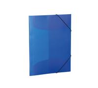HERMA 19507 Carpeta de dibujo Translúcido en Azul oscuro, A4, plástico resistente, con 3 solapas interiores, carpeta de 1 palmo
