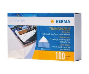 Herma Esquinas Transparentes para Fotografías 2 tiras grandes 100 unidades