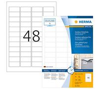 Herma Etiquetas autoadhesivas A4 48/hoja 45,7×21,2 mm 40 hojas 1920 blanco resistente para láser