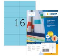 HERMA Etiquetas autoadhesivas de colores, 16 etiquetas por hoja A4, 1400 hojas, 105 x 37 mm, 22400 etiquetas, etiquetas adhesivas en blanco, etiquetas adhesivas para impresora láser y de inyección de