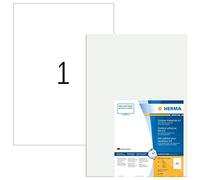 HERMA Etiquetas autoadhesivas de película, 1 etiqueta por hoja A3, 40 hojas, 297 x 420 mm, 40 etiquetas, etiquetas adhesivas en blanco resistentes a la intemperie, etiquetas adhesivas para impresora
