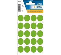 Herma Etiquetas circulares multiusos, papel de 8 mm de diámetro (paquete de 540) papel de 19 mm, 100 unidades, color gris y mate