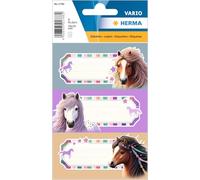 HERMA Etiquetas de libro para escribir caballos, animales con diseño de caballo, etiquetas autoadhesivas para nombre para escuela, libro, cuaderno escolar, botella de agua