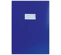 HERMA Funda de cartón A4 con campo de inscripción, de cartón extrafuerte, con cubierta deslizante para la escuela, color azul