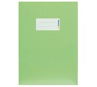 HERMA Funda de cartón A5 con campo de inscripción, de cartón extrafuerte, cubierta deslizante para escuela, color verde claro