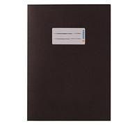 HERMA Funda de papel para cuaderno de ejercicios A5, con campo de inscripción, hecha de papel 100% reciclado, chaquetas deslizantes para la escuela, color marrón