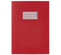 HERMA Funda para cuaderno de ejercicios de papel A5, con campo de inscripción, hecha de papel 100% reciclado, chaquetas de cubierta deslizante para la escuela, rojo