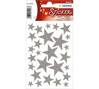 Herma - herma autocollants de noel magic étoiles argent, pailletté