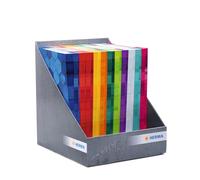 HERMA Juego de 120 fundas de cartón A4 con campo de rotulación de papel estable y extrafuerte, con diseño hexagonal para cuadernos escolares, de colores