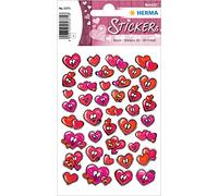 HERMA Magic Stickers - Etiquetas autoadhesivas (1 hoja, A4), diseño de corazones
