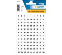 HERMA Números adhesivos negros 1-540, 540 piezas, Ø 8 mm, autoadhesivos, mate, pequeños, ideales como etiquetas o números de casa, hechos de papel resistente.
