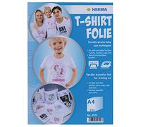 HERMA Papel de transferencia para camisetas de inyección de tinta para telas blancas y ligeras, 10 hojas A4, imprime tus propias camisas de bricolaje para Navidad, aniversario y cumpleaños, papel de