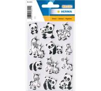 Herma: Pegatina con diseño de panda y cebra