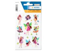 HERMA Pegatinas de hadas, pegatinas con purpurina para niños y bebés, pegatinas infantiles con diseño de elfos para álbum de pegatinas, álbum de recortes, álbum de fotos, regalo, cumpleaños,