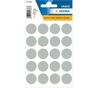 HERMA Pegatinas de puntos grises, 100 etiquetas, Ø 19 mm, 20 etiquetas por hoja, etiquetas autoadhesivas redondas de color, puntos de marcado en blanco, pegatinas circulares adhesivas para calendario