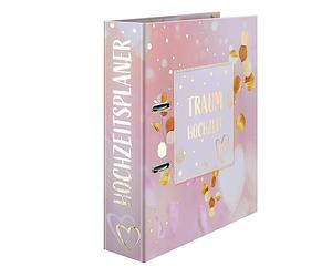 HERMA Planificador de bodas con motivo LOVE Story, A4, organizador de bodas con adornos dorados y registro de 10 piezas, regalo de compromiso