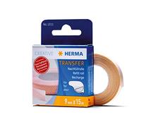 HERMA rollo de recambio para rodillo adhesivo permanente (15 m x 9 mm), cartucho de recambio autoadhesivo extraíble con puntos adhesivos de doble cara para fotos, manualidades, escuela y oficina