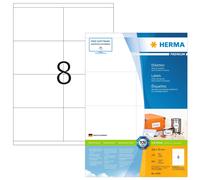 HERMA Self Adhesive Multi-Purpose Labels, 8 Labels Per A4 Sheet, 800 Labels For