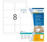 HERMA Self Adhesive Removable Address Mailing Labels, 8 Labels Per A4 Sheet, 800