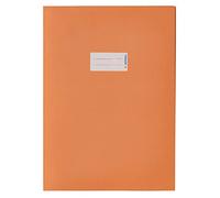 HERMA Sobres de papel 5534, DIN A4, fundas para cuadernos con espacio para etiquetas, de papel reciclado resistente y colores intensos, juego de 10 protectores para cuadernos, color naranja