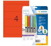 Herma Special - Etiquetas para carpetas archivadoras (192 x 61 mm, 80 unidades), rojo