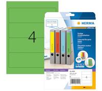 Herma Special - Etiquetas para carpetas archivadoras (192 x 61 mm, 80 unidades), verde