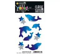 Herma: Tatuaje temporal con delfines