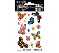Herma: tatuajes de mariposas y flores