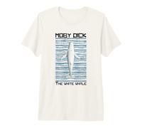 Herman Melville ilustración de Moby Dick La Ballena Blanca Camiseta Premium