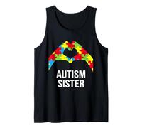 Hermana Autista: está Bien ser Diferente, Mes de concientización sobre el Autismo Camiseta sin Mangas