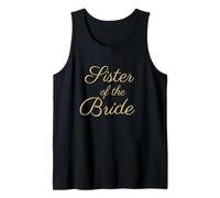 Hermana de la Novia, Boda & Novia, Fuente Tan Script Camiseta sin Mangas