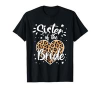 Hermana de la Novia I Loved Her First Cute Leopard Heart Camiseta