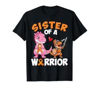 Hermana De Un Guerrero Cinta Naranja Dinosaurio Caballero Conciencia Camiseta