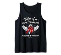 Hermana De Un Guerrero del Corazón CHD Conciencia Apoyo Familiar Camiseta sin Mangas