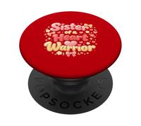 Hermana de un Guerrero del corazón Croqueta de concientización sobre Enfermedades del corazón PopSockets PopGrip Adhesivo