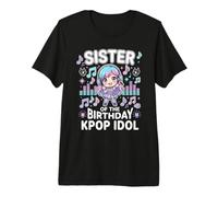 Hermana del Cumpleaños KPOP Idol Chibi Girls K Pop Theme Camiseta Premium