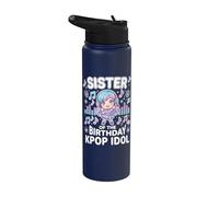 Hermana del Cumpleaños Kpop Idol Chibi Girls K pop Theme Stainless Steel Insulated Water Bottle