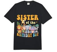 Hermana del Cumpleaños Niño Safari Jungla Animal Pareja Comfort Colors Adult Heavyweight T-Shirt